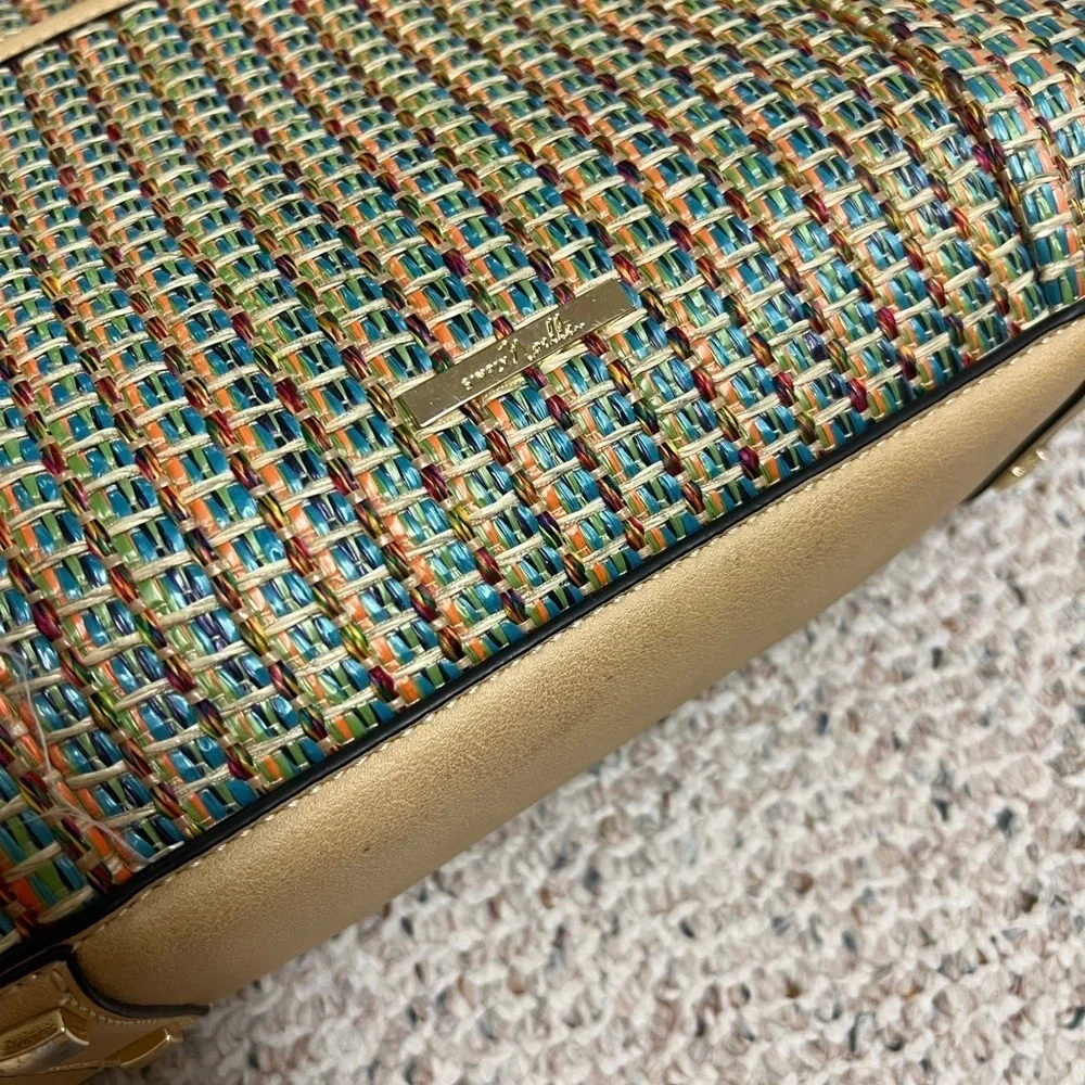 Simply Noelle Large Shoulder Bag Multicolor with Webbing Detail.